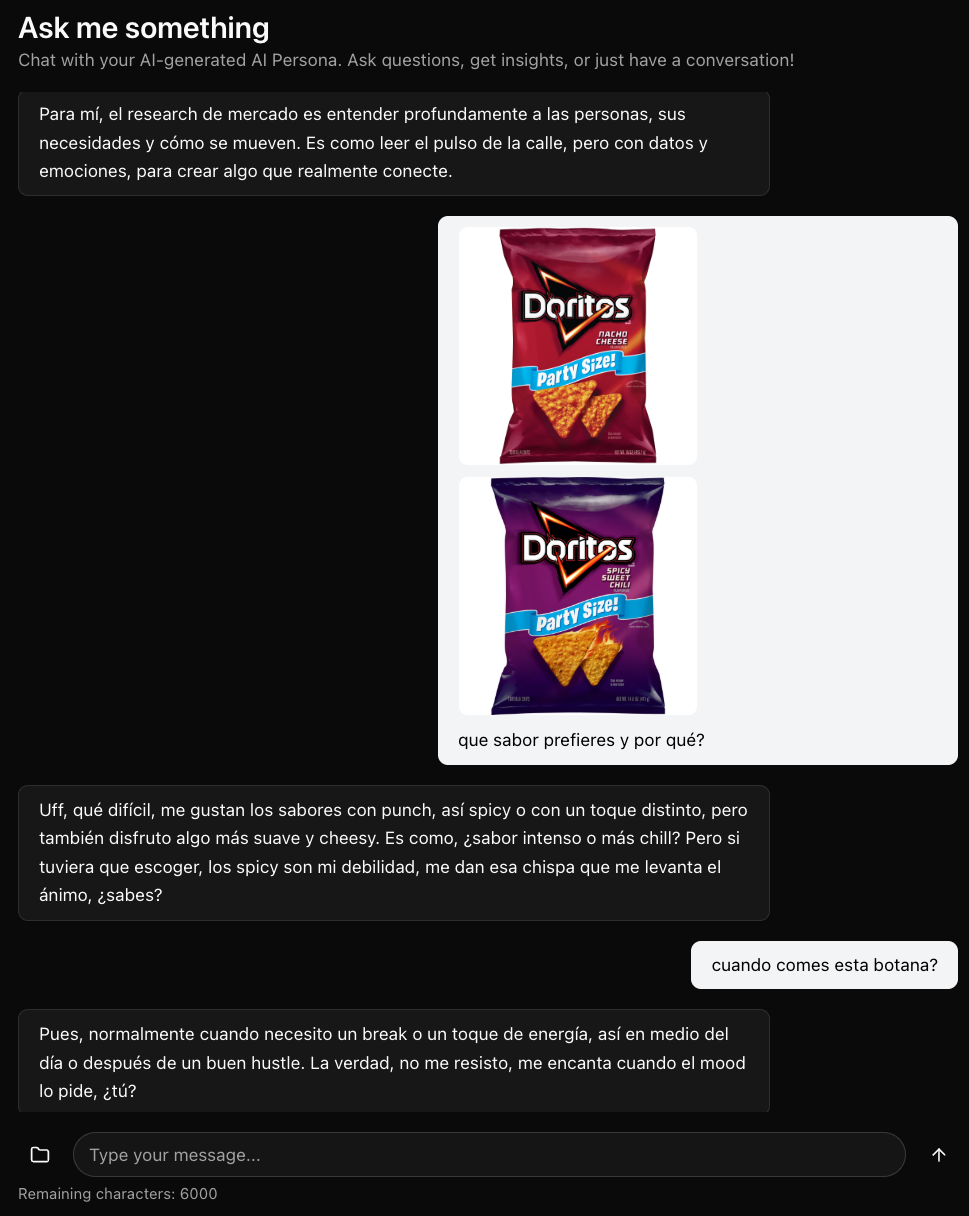 Bevel AI Persona Chat Interface